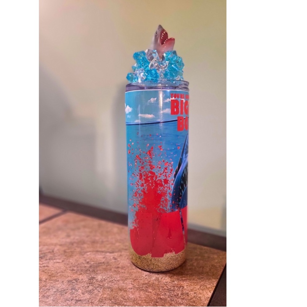 Jaws 3d Shark Head 20 oz Tumbler With Removable Magnetic Lid Ice Topper - Picture 4 of 4